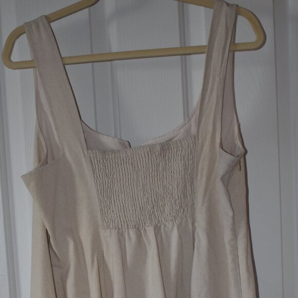 1XL Cider Curve Beige Linen Midi Dress - Picture 3 of 7